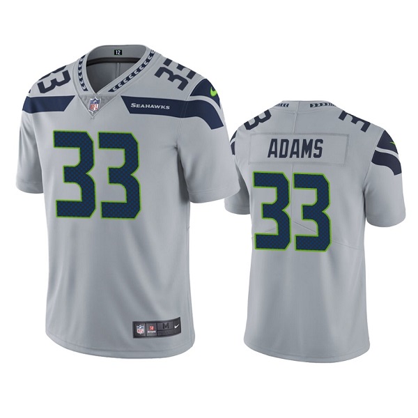 Men's Seattle Seahawks #33 Jamal Adams Grey Vapor Untouchable Limited Stitched Jersey